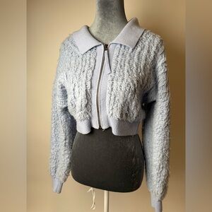 Anthropologie Light Blue Cowl Neck Sweater